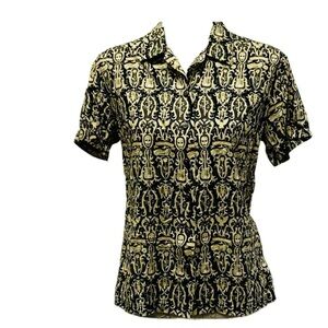 Harley Davidson Women's Short Sleeve Button Down Shirt Size Small